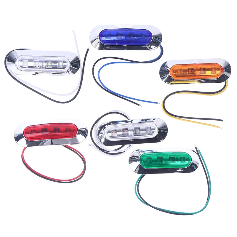 2-Pack Waterproof LED Boat Signal Lamps: 12V-24V Navigation Lights for Marine Yachts Oasis Select