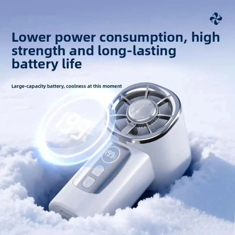 199 Speeds TEC Cooling Handheld Fan USB Charging High-speed Rechargeable Mini Fan Long Battery Life Quiet Portable Handheld Fan Oasis Select