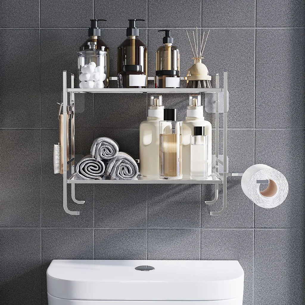 No punching toilet rack, bathroom toilet storage rack, tissue hanger, toilet rack above the water tank Oasis Select