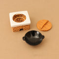 3 PCS Mini Kitchen Pot with Lid – Dollhouse Cookware for Stove, fairy garden paths,Micro Landscape & Diorama DIY Projects Oasis Select Combo-A