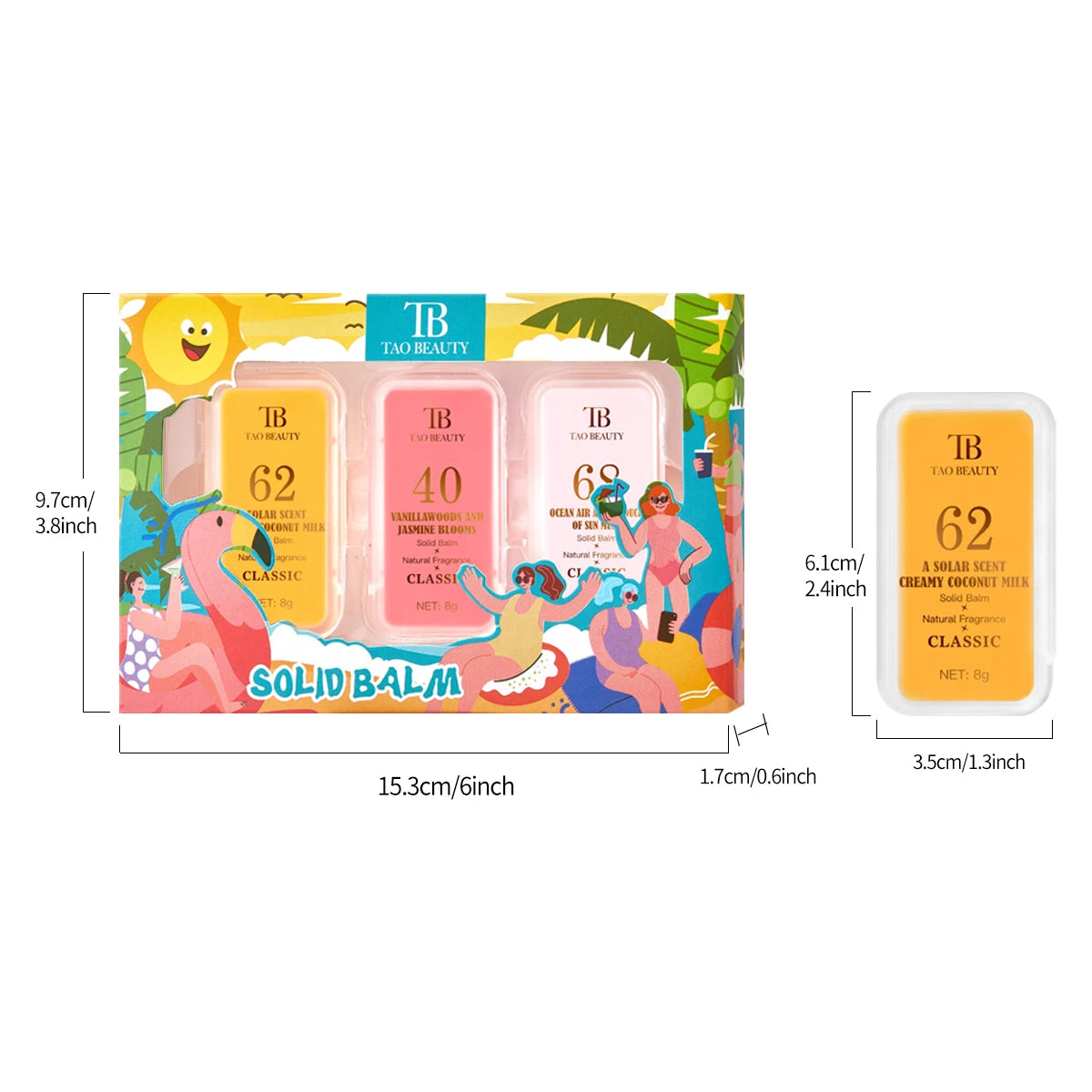 3-Pack Solid Perfume Set – Alcohol-Free Fruity Fragrance Unisex Solid Perfume Set Oasis Select