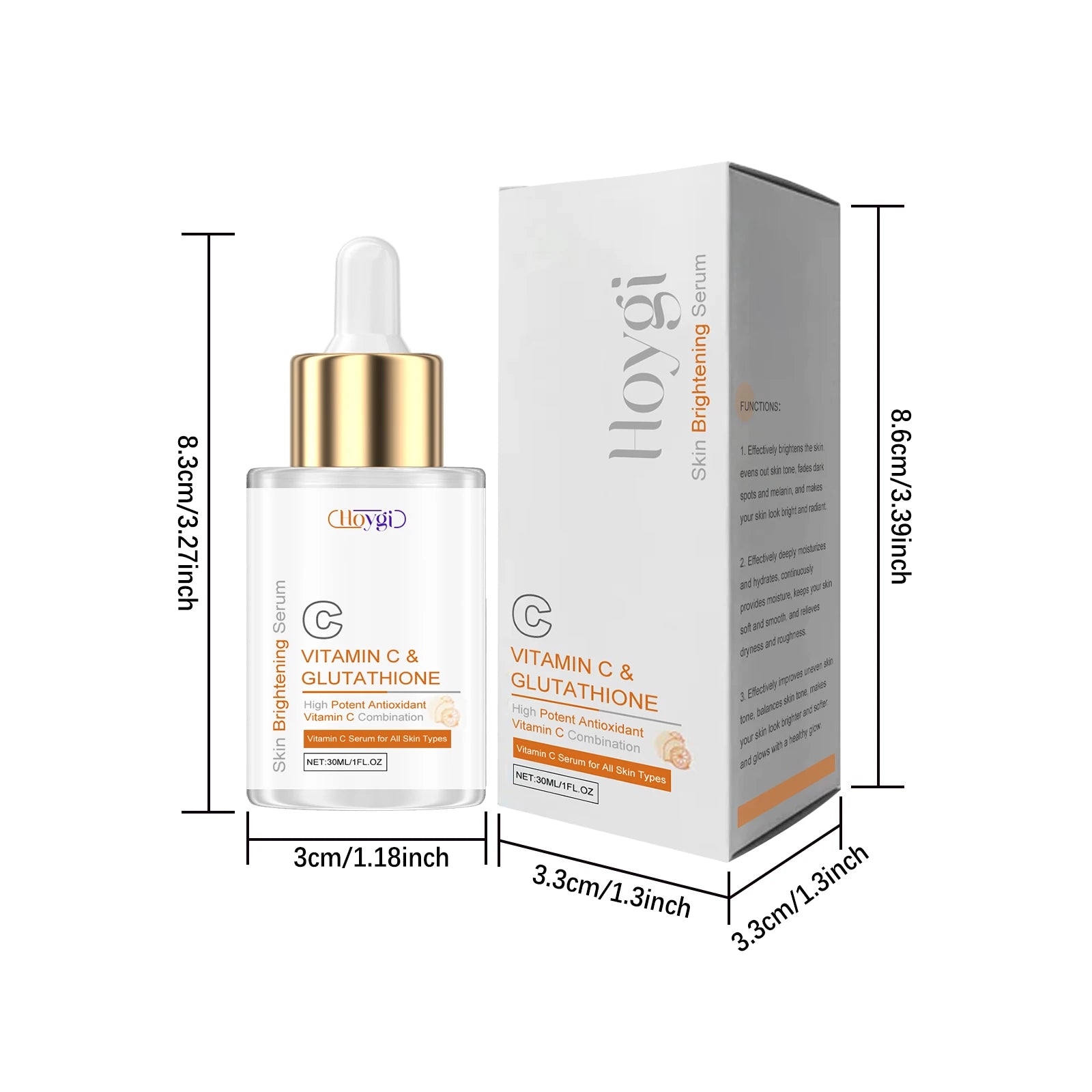 Hoygi Vitamin C & Glutathione Face Serum – Brighten & Firm Brightening Face Serum Oasis Select