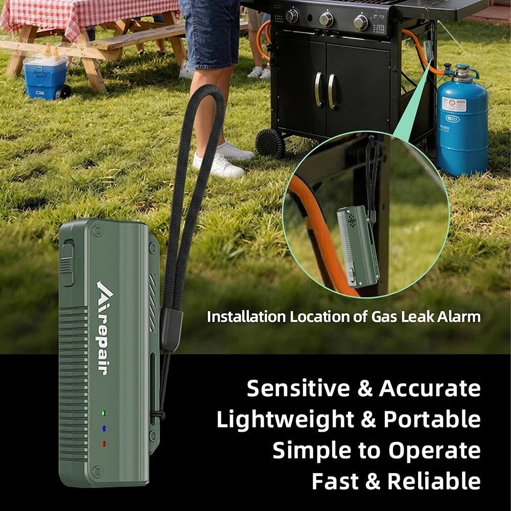 Portable Gas Detector Leak Tester for Methane LPG CO with High Sensitivity Sensor Instant Alarm 50-1000ppm Detection Range Oasis Select