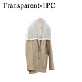 1-40PCS Semi-Package Clothes Dust Cover EVA Waterproof Transparent Suit Coat Storage Bag Short Wardrobe Hanging Clothes Cover Oasis Select Transparent-1PC