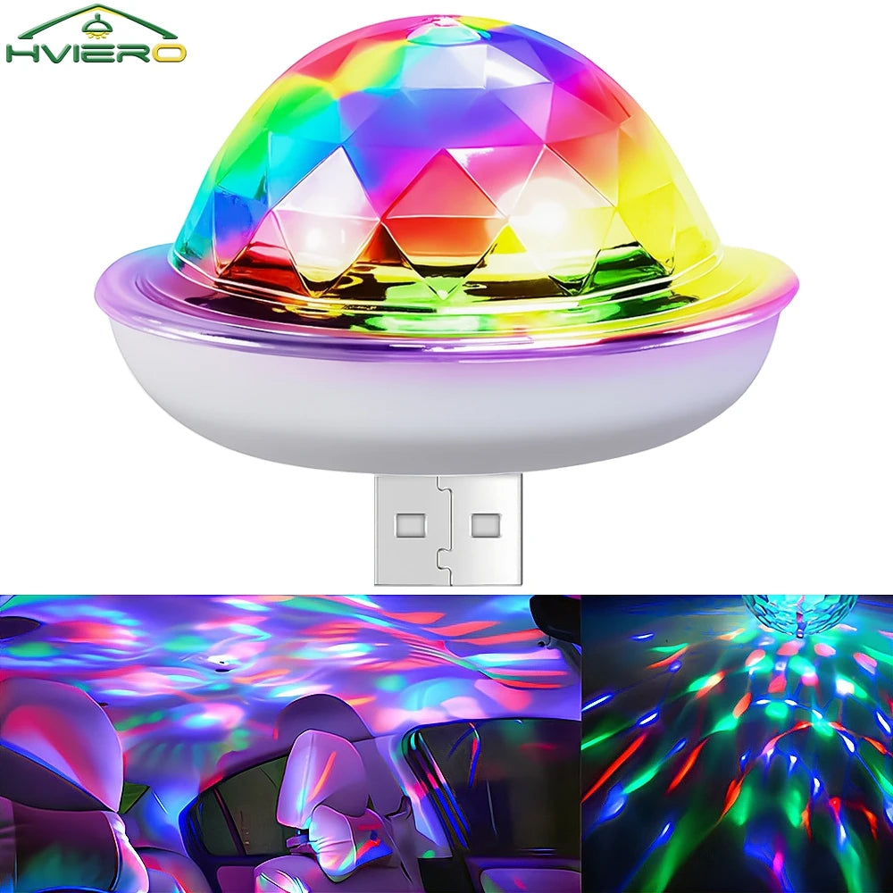 Mini USB RGB Disco Crystal Ball Light | DJ Party Stage Lamp