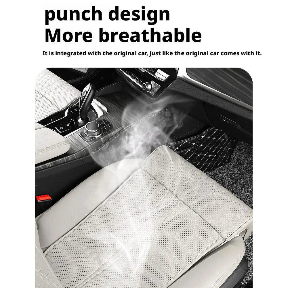 Nappa Leather Car Seat Cushion – All-Season, Non-Slip