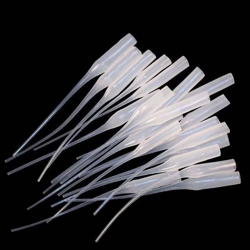 50/100pcs Glue Micro-Tips Plastic Glue Bottle Tips Glue Extender Precision Applicator Dropping Tube Nozzle For Crafting Lab Oasis Select