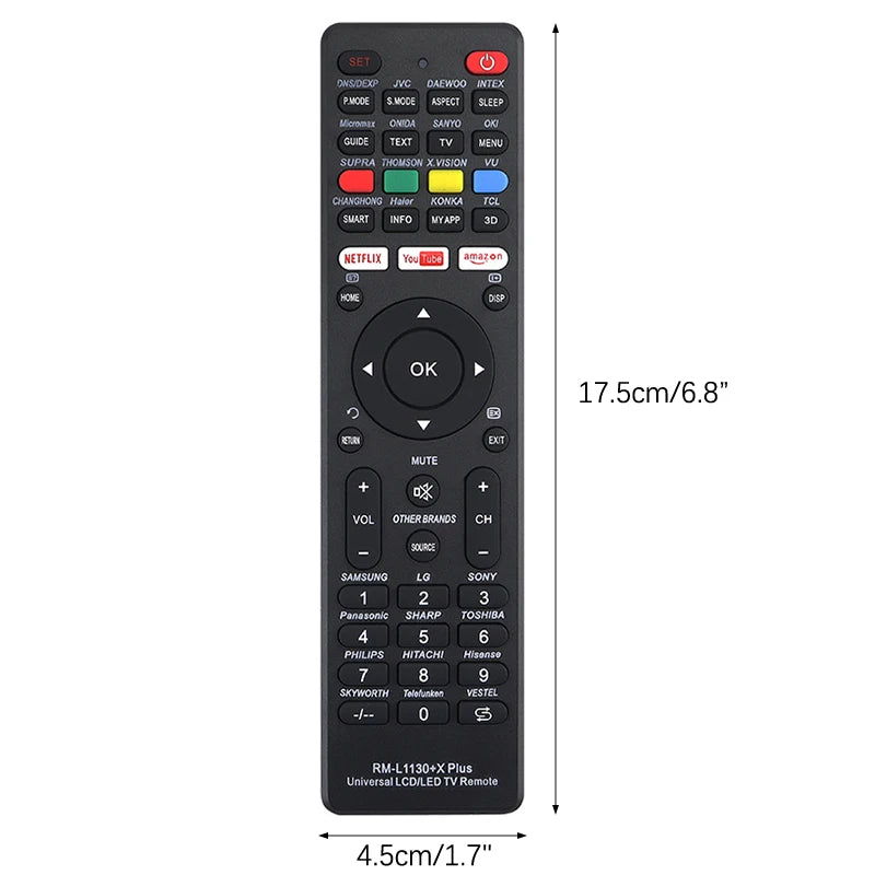 Universal TV Remote Control RM-L1130+X for Various Television Brands Oasis Select