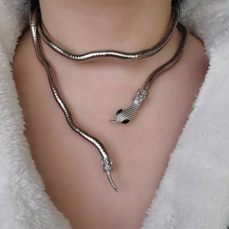 Snake Creative Jewelry Can Be Used As Necklace and Bracelet Personalized HotGirl Snake Wrap Women's Necklace Halloween Jewelry Oasis Select 90cm 1
