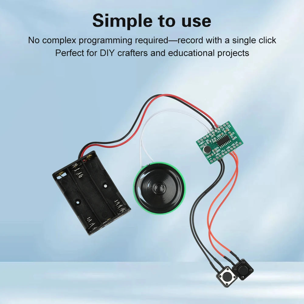 Dual-Button Recording Module 60-Second Voice Message Recorder For DIY Electronic Card Sound Recording Playback Module Oasis Select