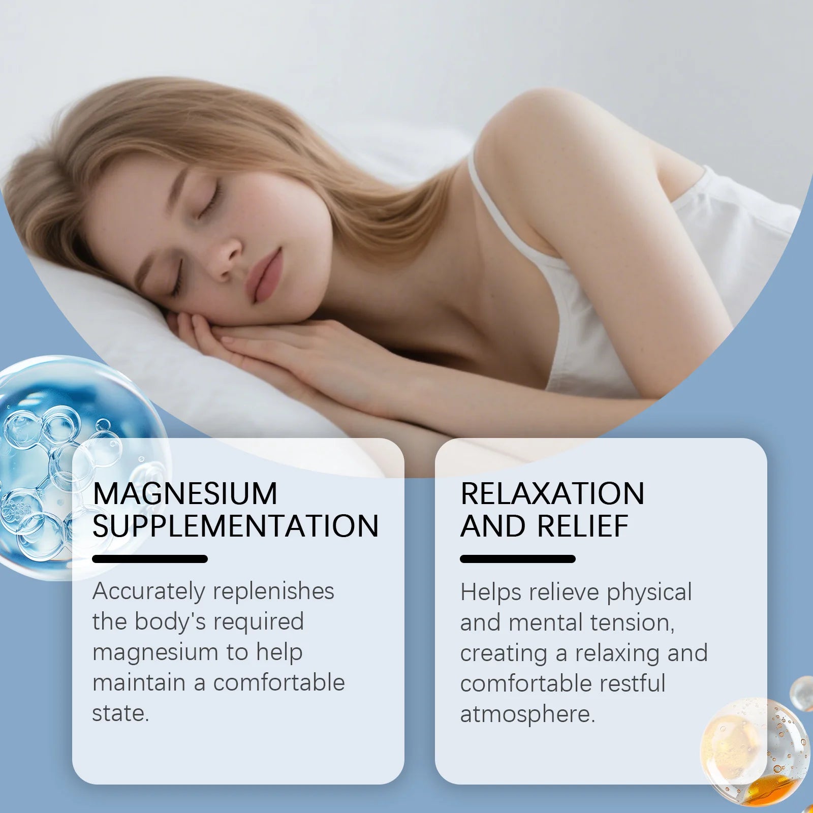 Magnesium Cream Sleep Support Relax Moisturizer Keep Skin Soft Smooth Relieve Muscle Soreness Fall Asleep Nighttime Body Lotion Oasis Select