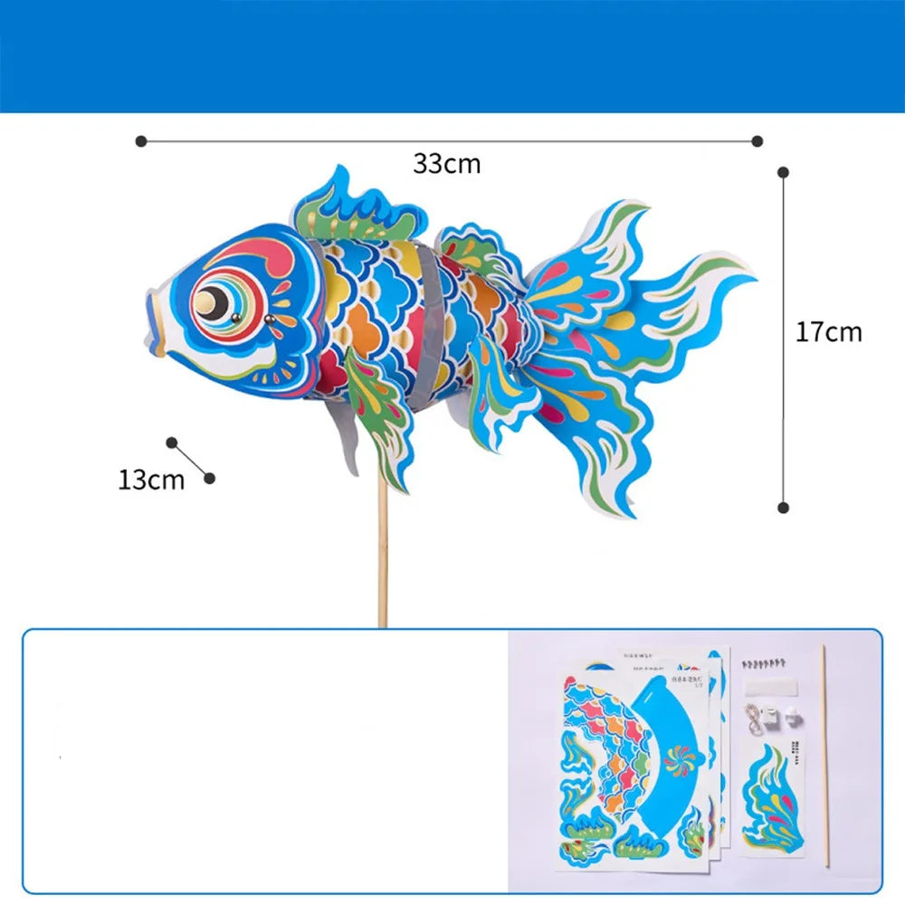 DIY Goldfish Koi Carp Paper Lantern LED Light – Hanfu Decor