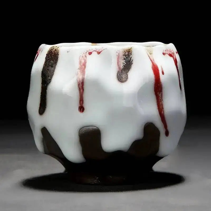 Japanese Coarse Ceramic Coffee Cup Handmade Tea Cup Kungfu Tea Cup Household Water Cup Oasis Select Moon White Zen Cup 2