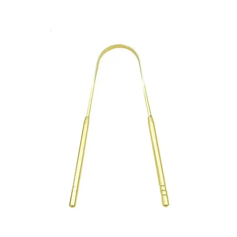 U Shape Tongue Scraper Oral Care Tools Stainless Steel Clean Mouth Clean Tongue Brush Bad Breath Tongue Tongue Cleaner Oasis Select gold