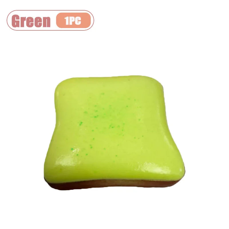 Ultra Soft Slow Rising Cream Toast Squishy Realistic Food Stress Relief Decompression Fidget Sensory Toy for Adults Novelty Gift