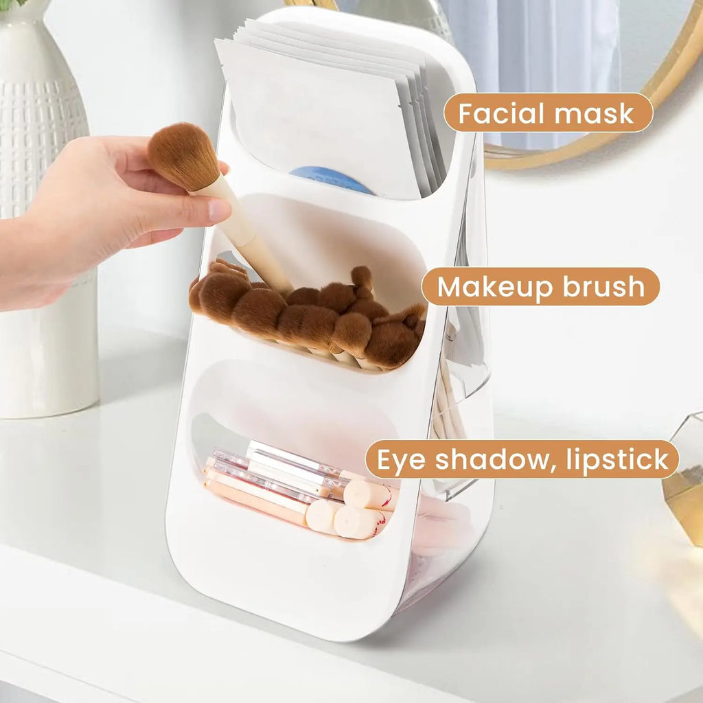 Cosmetics Storage Box - Large Capacity Countertop Storage Rack, Suitable for Dressing Table, Office Desk, Makeup Tool Storage Oasis Select
