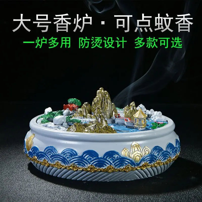 Micro Landscape Mosquito Incense Burner Mosquito Repellent Wormwood Incense Burner Household Deodorant Creative Decoration Oasis Select
