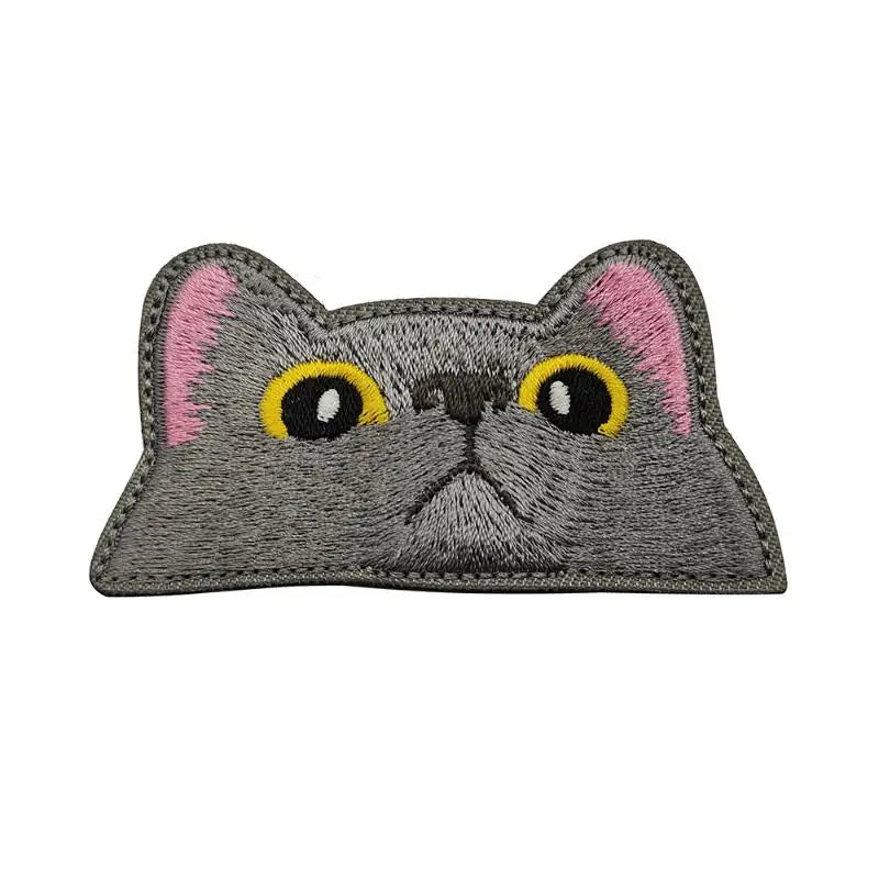 Cute Lovely Black Cat Patch – Peeping & Crying Cat Embroidered Patch Kitten Iron-on Sew For Clothing, Bags, Accessories Oasis Select E
