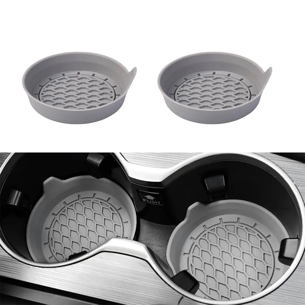 Silicone Car Cup Holder Insert Coasters – Non-Slip Set of 2/4