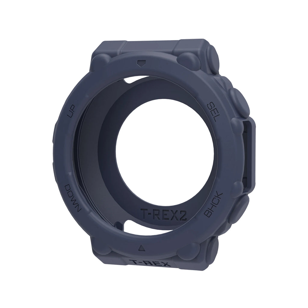 Silicone Bumper Case Cover for Amazfit T-Rex 2 Smartwatch Smartwatch Case Cover Oasis Select Dark Blue