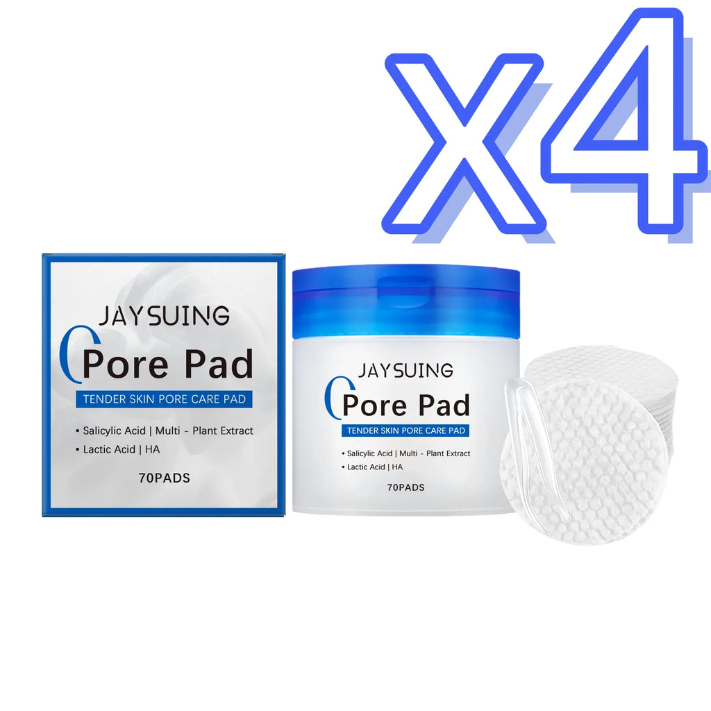 Jaysuing Hyaluronic Acid Cotton Pads Gentle Exfoliate Unclog Pores Reduce Acne Pimples Daily Skincare Use Face Clean Cotton Pads Oasis Select 70pcs Boxed X 4PCS