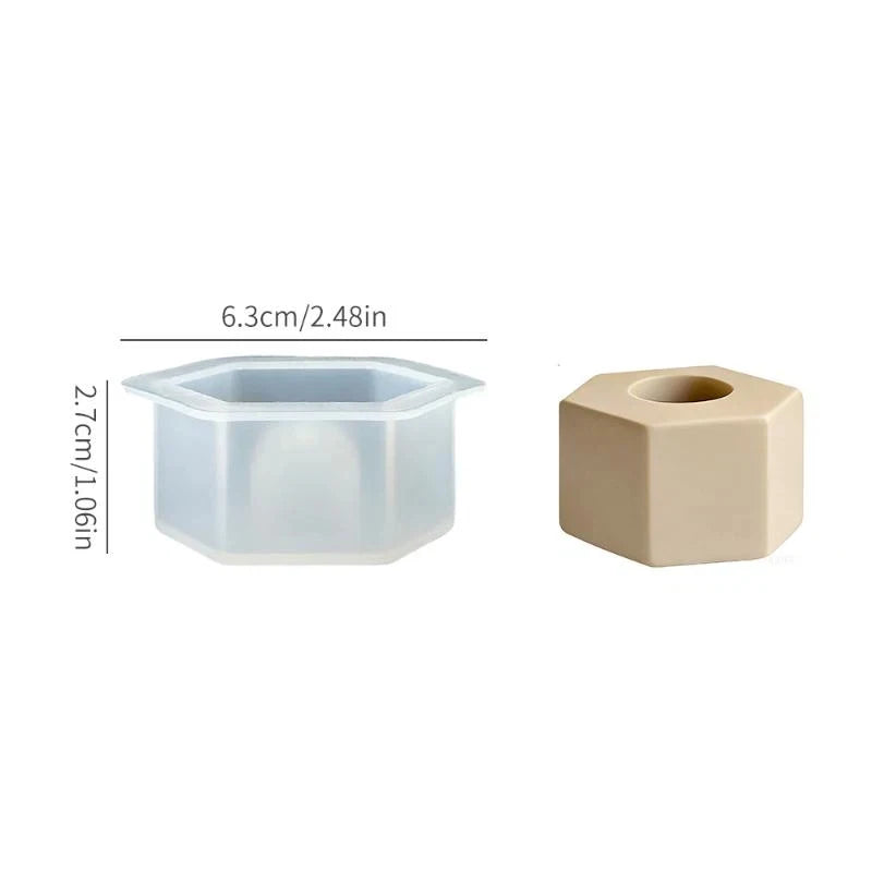Flower Test Tube Holder Silicone Molds DIY Handmade Vase Tray Epoxy Resin Mould Candlestick Holder Plaster Cement Mold Oasis Select A6