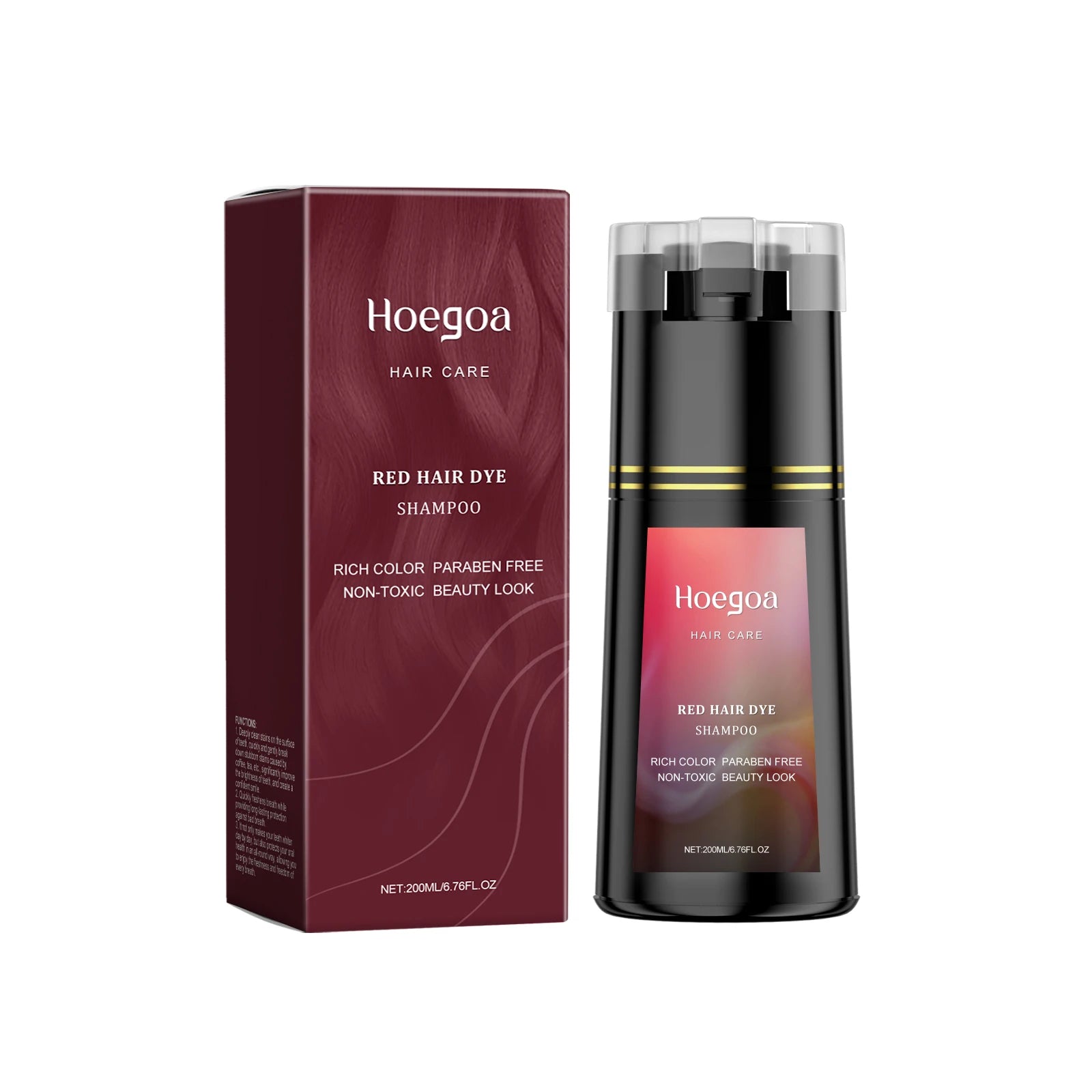 Black Hair Dye Shampoo Rapid Hair Dyeing Repair Dry Reduce Breakage Split Ends Oil Control Nourishing Hair Root Coloring Shampoo Oasis Select red