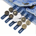 5/10pcs Metal Button Extender Perfect To Any Jeans Pants Free Sewing Retractable Jeans Waist Button Extended Buckles Fixing Kit Oasis Select 10pcs