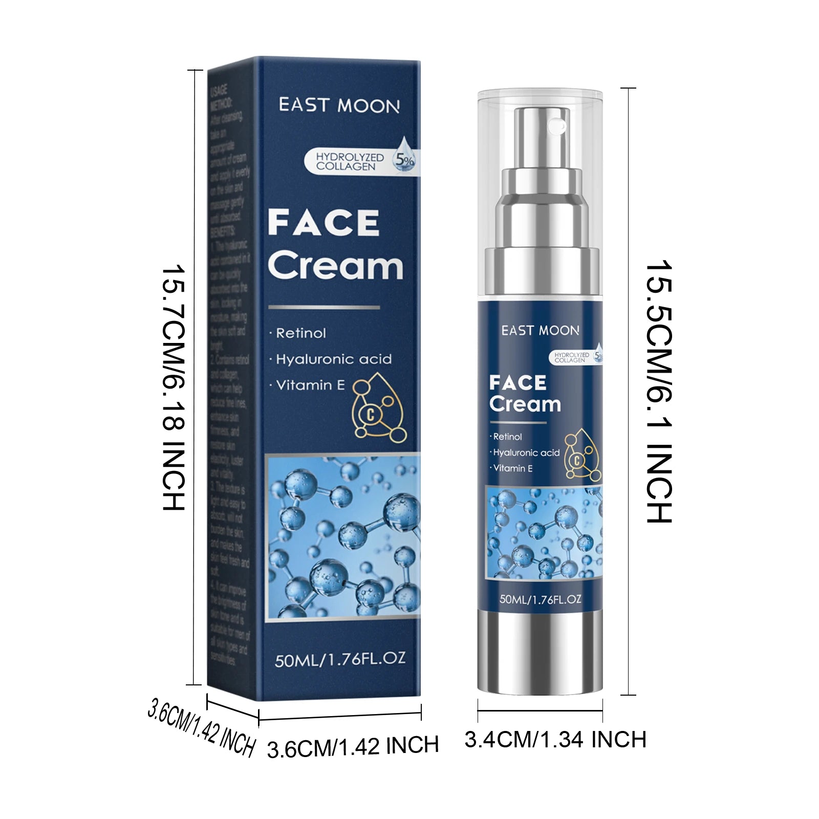 Retinol Face Cream for Men Firming Lifting Brightening Fade Fine Lines Anti Puffiness Moisturizing Nourishing Facial Skin Care Oasis Select