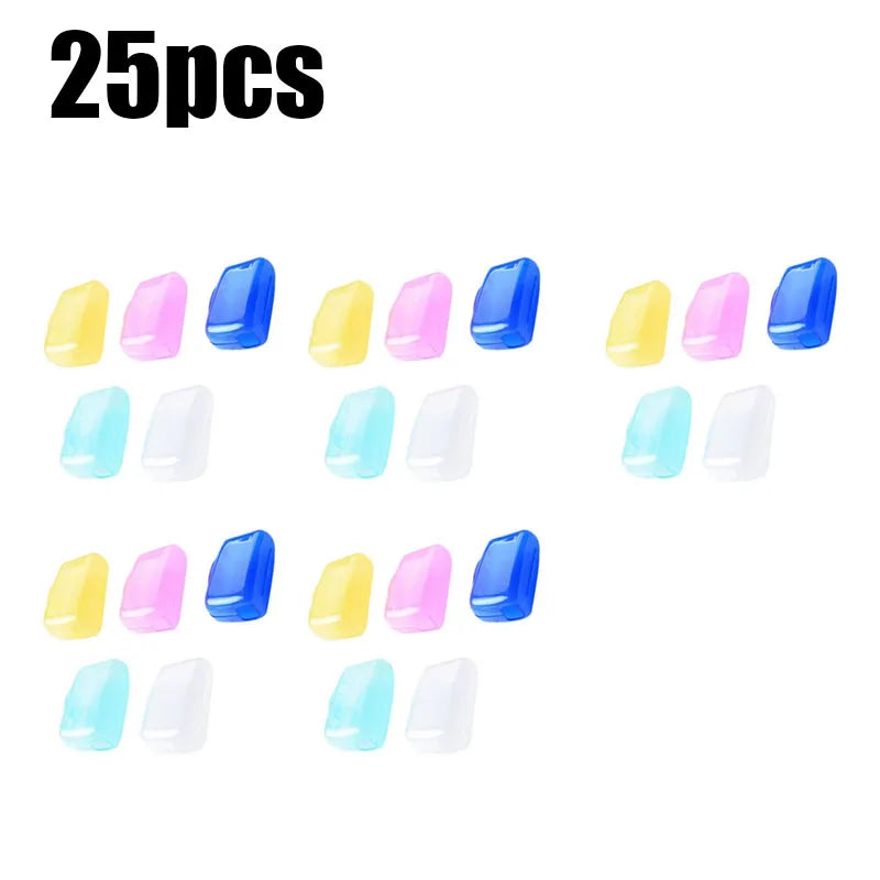 5/10/20/30pcs Household Toothbrush Storage Clip Portable Travel Toothbrush Dust Protective Cap Storage Box Toothbrush Head Case Oasis Select 25pcs