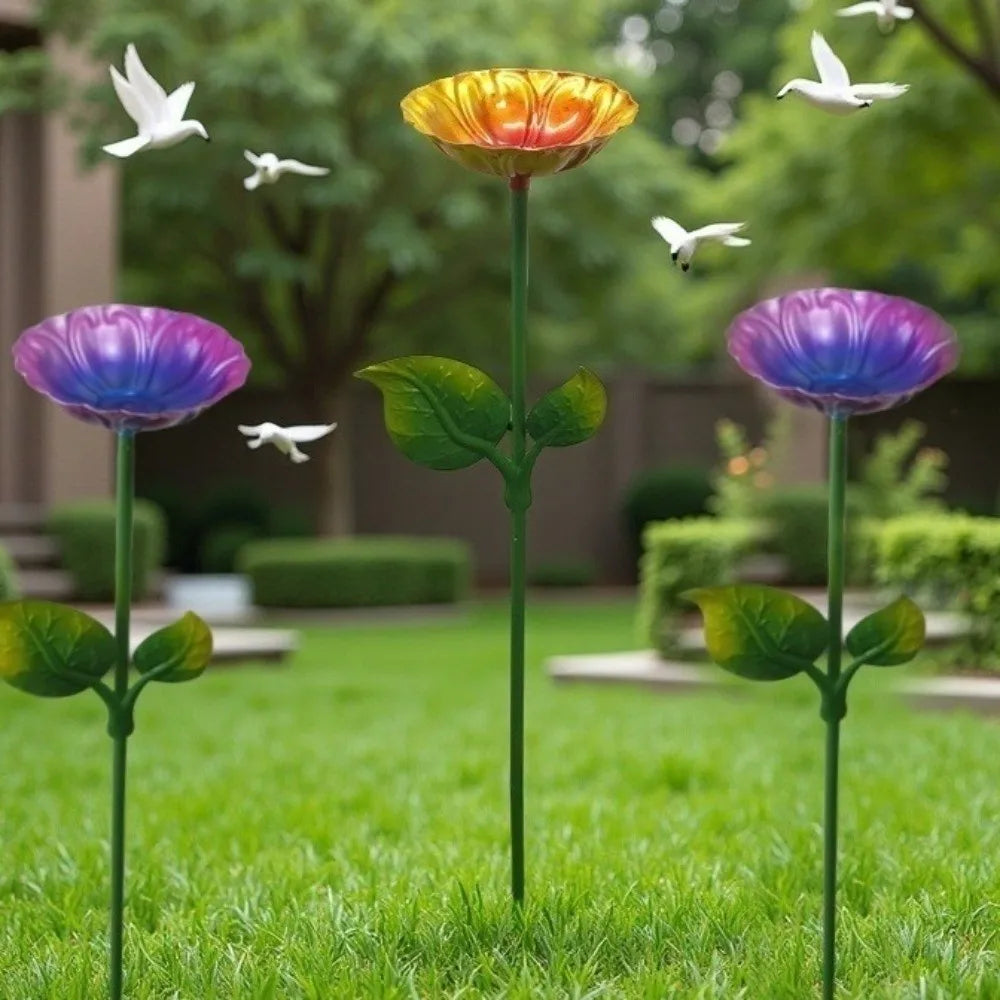 Iron Flower Bird Bath – Large Capacity Garden Dish | Oasis Garden Bird Bath Oasis Select