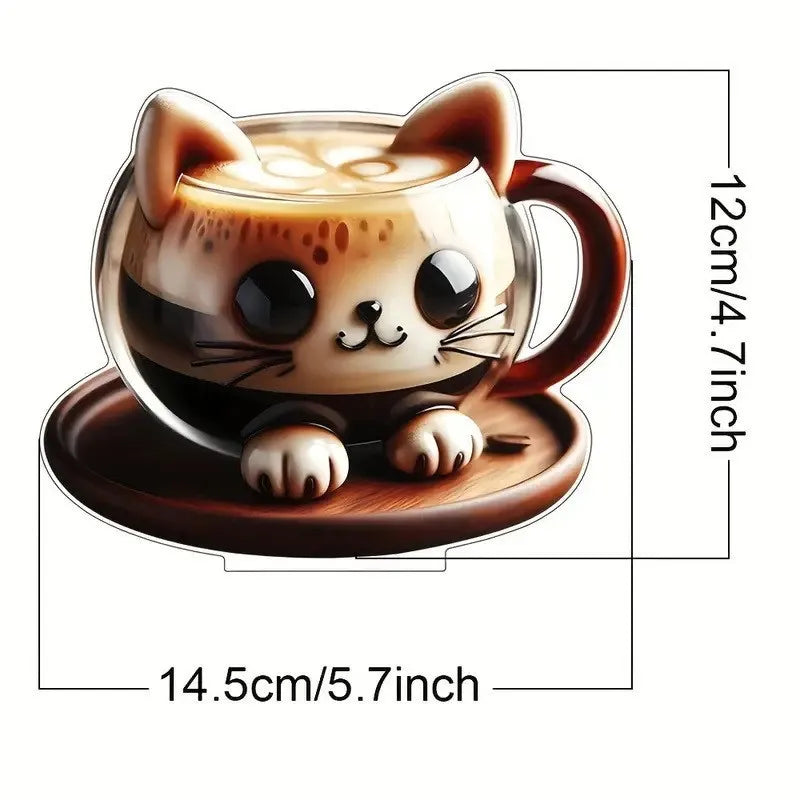 2D Colorful Animal Acrylic Ornaments Colorful Cat Figurine Decoration Kitten Standing Miniature Desktop Decoration For Home Oasis Select B01