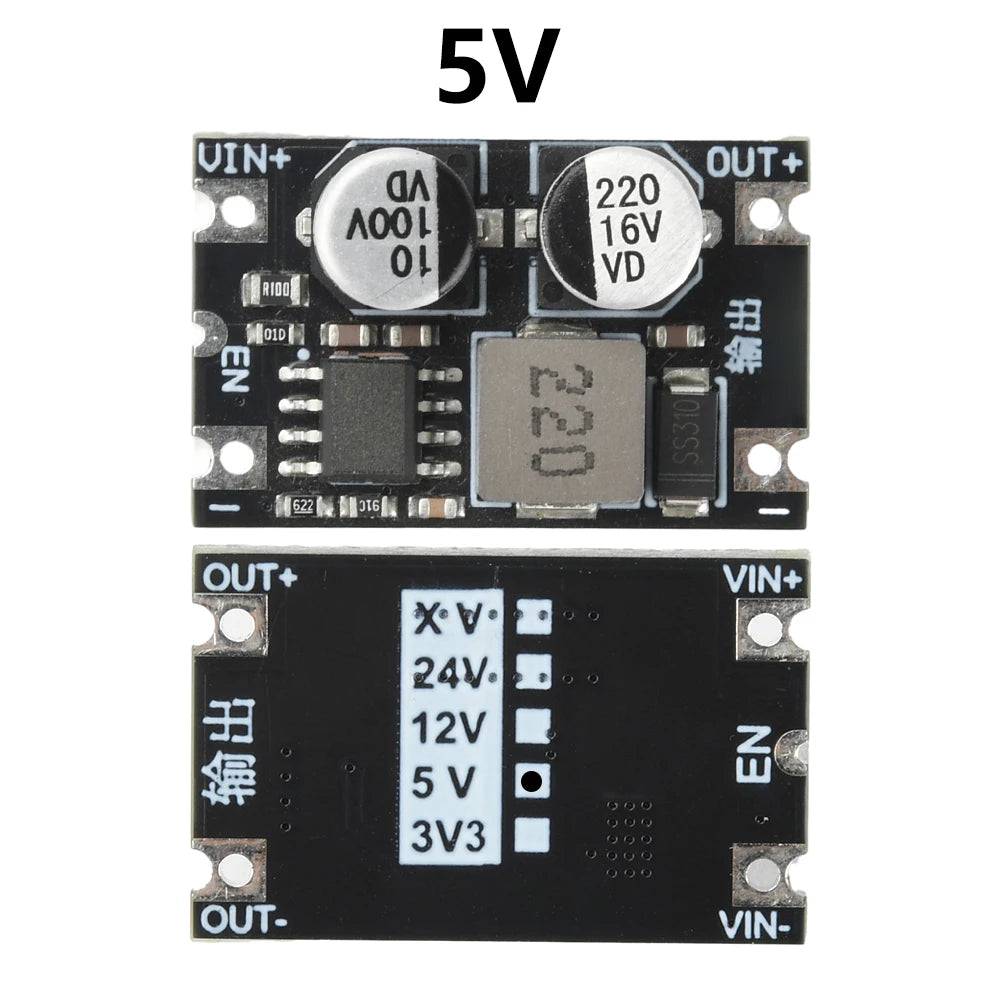DC-DC Step down Module 1.2A Buck Converter Power Supply Voltage Regulator 6-80V Input 3.3V 5V 12V Output for Electronics Oasis Select 5V