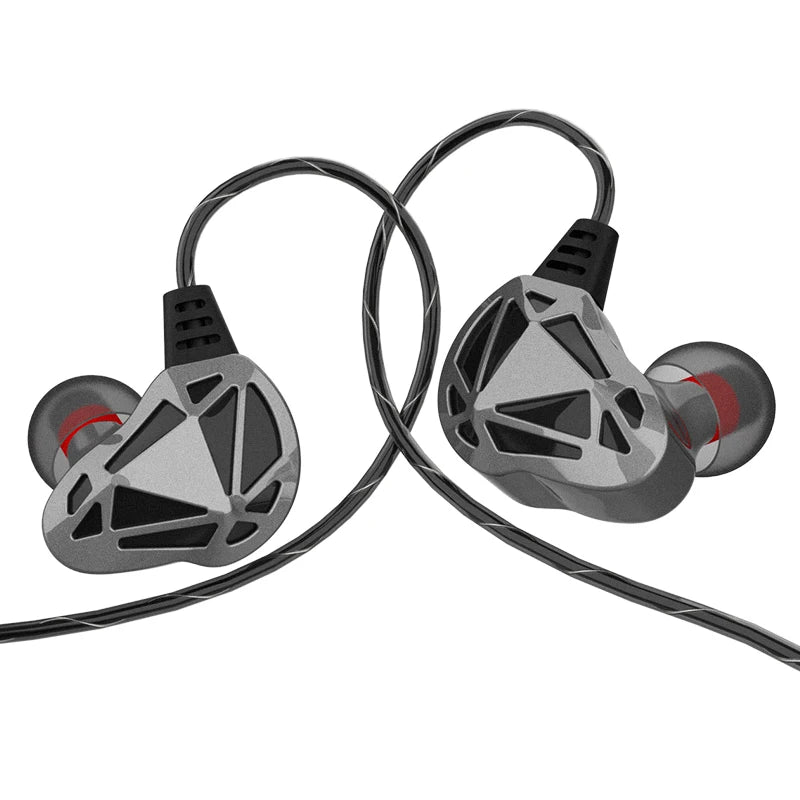 QKZ AK7 Copper Driver Wired Earphones HiFi Bass Stereo Super Clear Gaming Headset Music Sport 3.5mm AUX In Ear Earbuds With MIC Oasis Select AK7 Gray 3.5MM