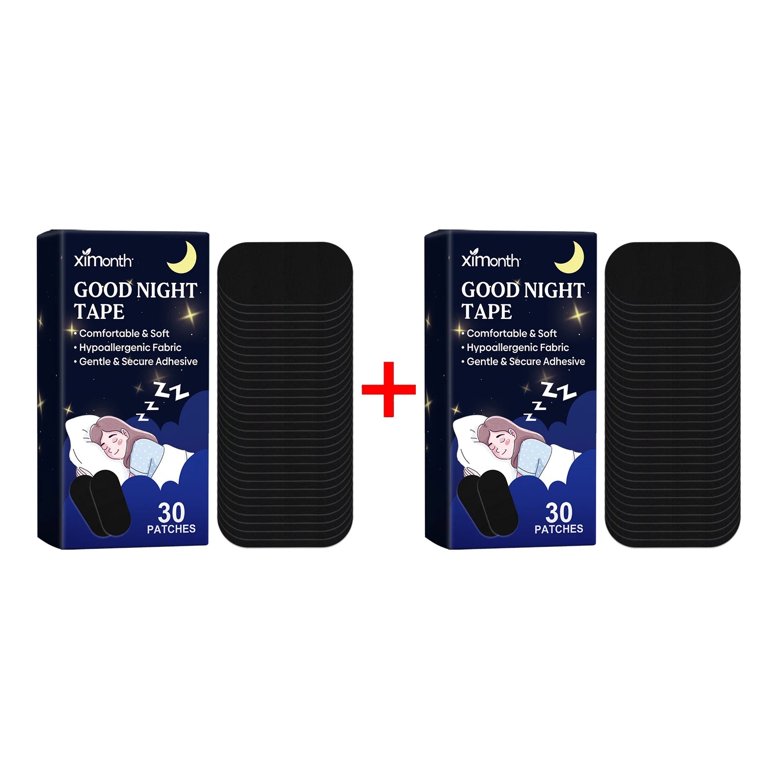 Ximonth Stop Snoring Sleep Care Patch Improve Breathing Helping Sleeping Easy Using Anti Snore Adult Mouth Correction Stickers Oasis Select 30pcs Boxed X 2PCS
