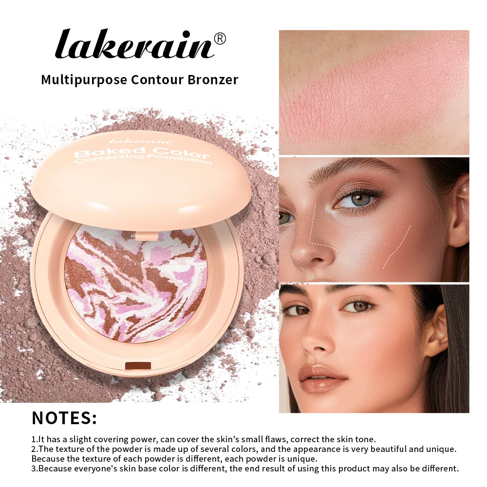 Matte Baked Color Correcting Foundation Bronzer Pressed Powder Compact Long Lasting Oil Control Loose Setting Powder Foundation Oasis Select