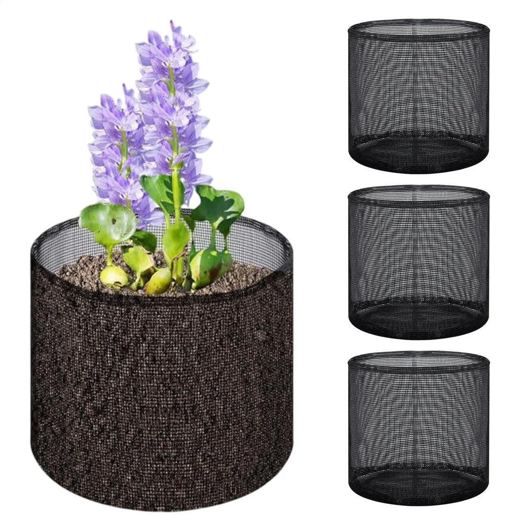 4Pcs Aquatic Plant Basket Floating Pot For Pond Plants Floating Aquatic Mesh Breathable Planting Bags For Water Planting Indoor Oasis Select