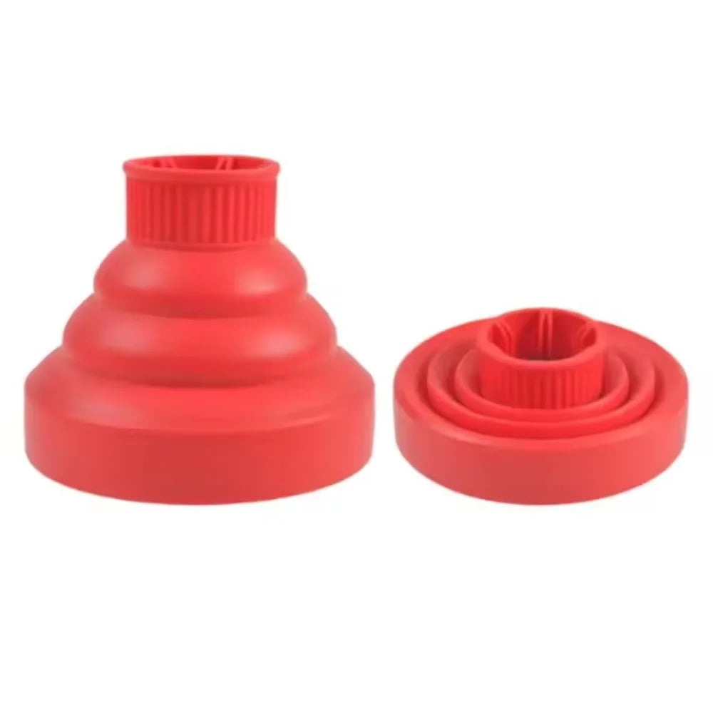 Silicone Hair Dryer Curl Diffuser – Foldable & Universal Fit Hair Dryer Diffuser Oasis Select Red