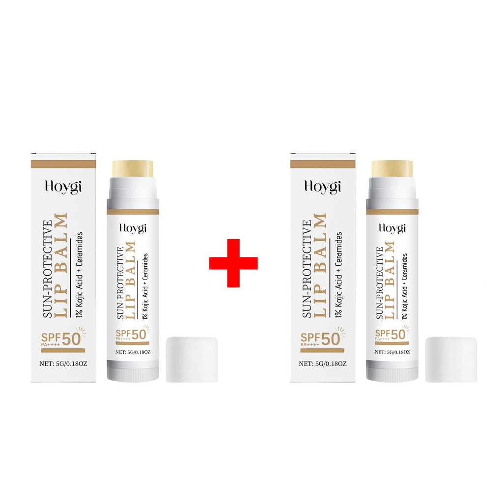 Spf50 Pa++++ Lip Balm 5g with 1% Kojic Acid & Ceramides, UV Protection Brightening Moisturizing Lip Stick for Dry Chapped Lips Oasis Select 2pcs