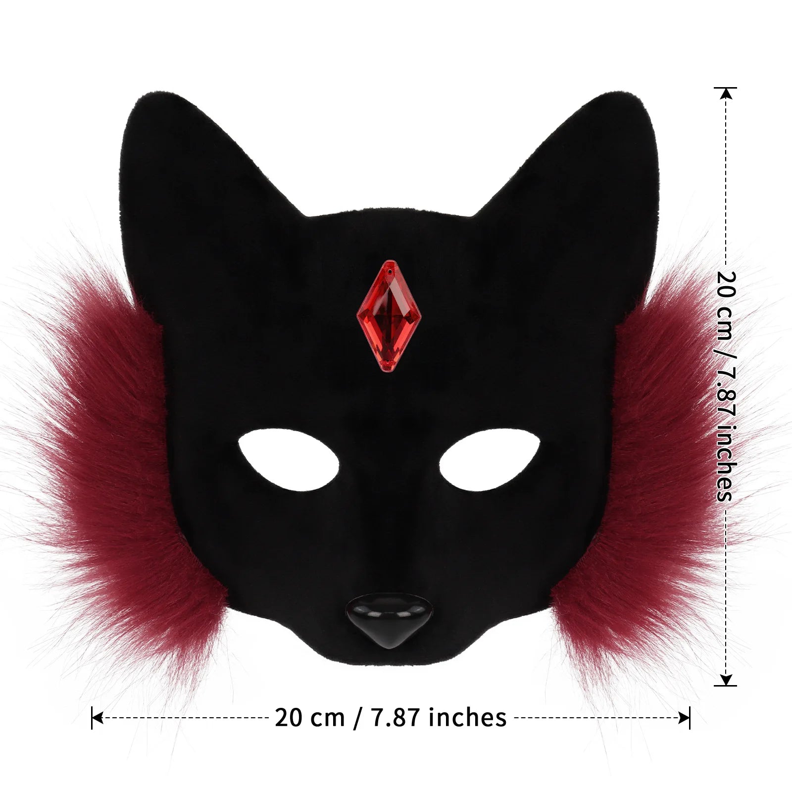 Trendy Animal Half Face Masks Fox Cat Mask Costumes Props for Halloween Cosplay Party Oasis Select