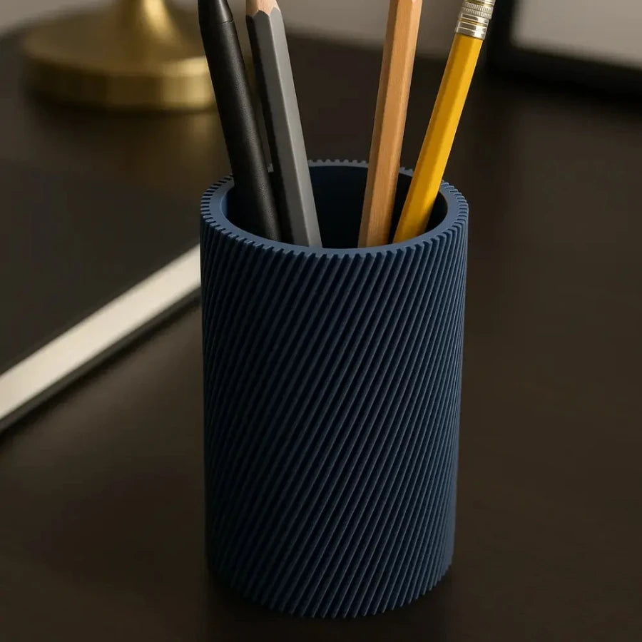 Geometric Pen Holder Minimalist Modern Desktop Storage Pen Holder 3D Printing Makeup Brush Storage Jar Desktop Decoration Oasis Select