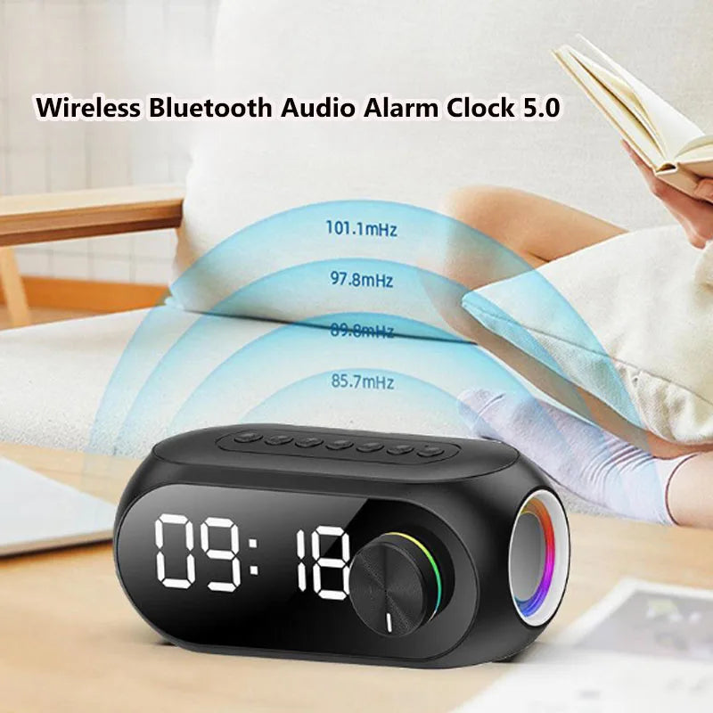 AyeBeau Bluetooth Speaker Alarm Clock FM Radio – Portable S8