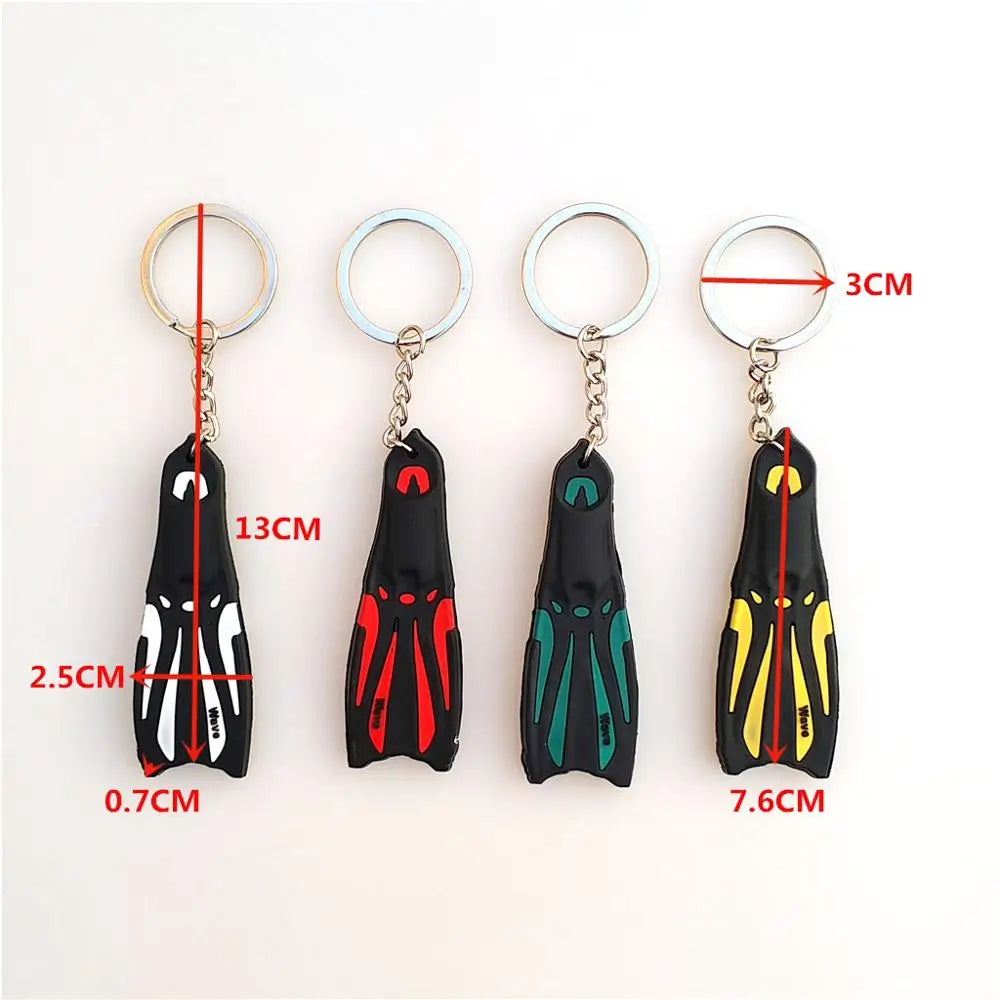 Mini Scuba Diving Fin Key Chain KeyChain Flipper Keyring Diver Diving Gift Oasis Select