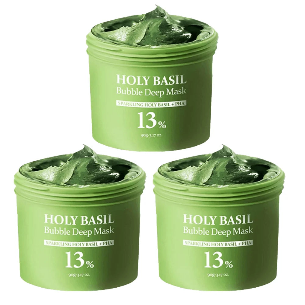 Holy Basil Sparkling Bubble Mask – Blackheads & Pore Minimizer Bubble Face Mask Oasis Select C