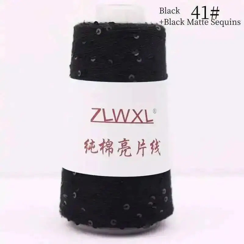 50g Sequin Cotton Yarn DIY Knitted Decoration Hand Crochet Ткань 400M 3mm Oasis Select 41