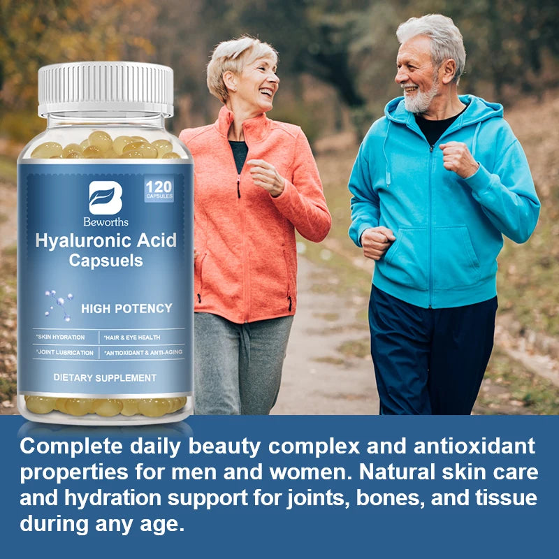 BEWORTHS Hyaluronic Acid Capsules Support Skin &Joint Health Antioxidant Whitening, Spot Reduction and Enhance Joint Flexibility Oasis Select