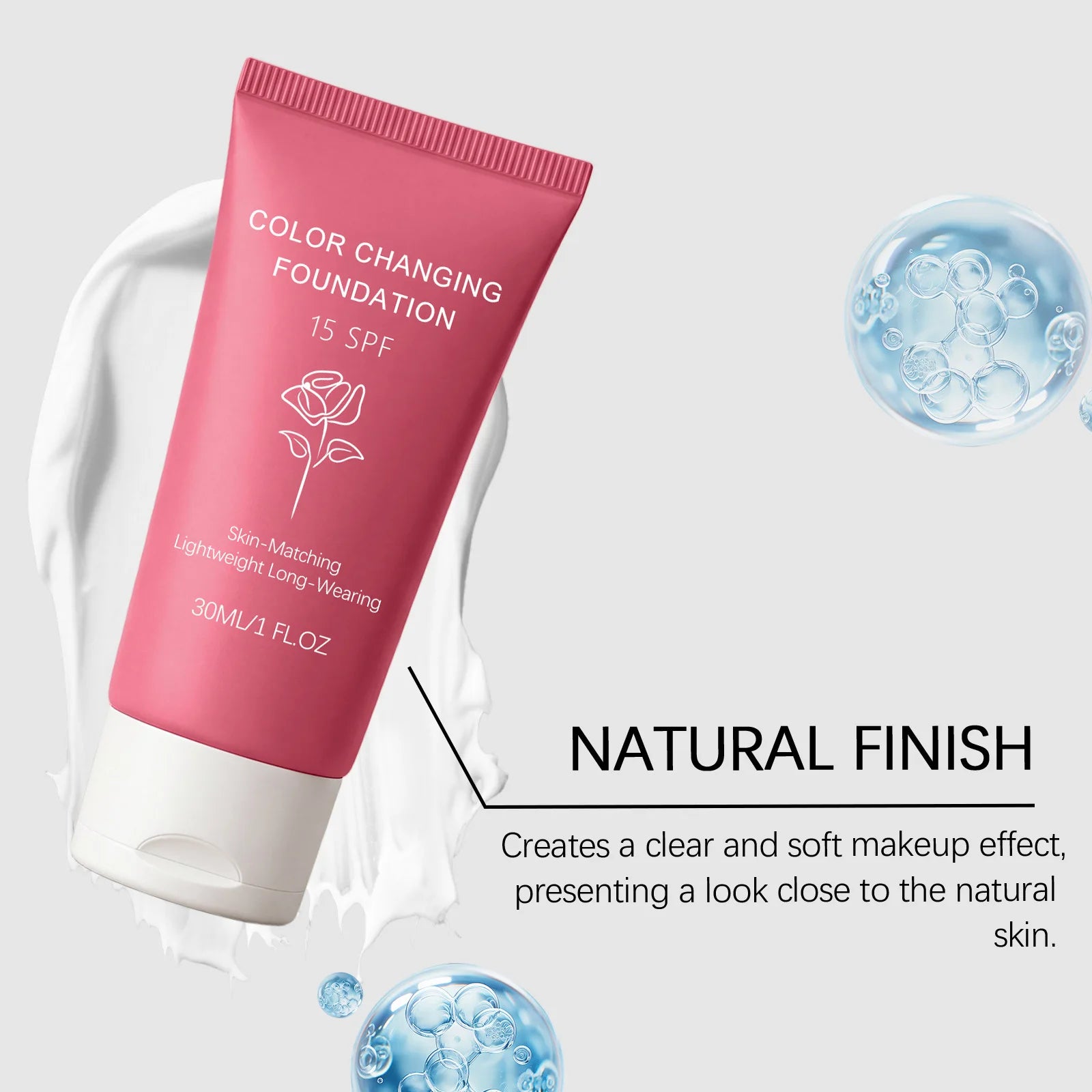 Color Changing Foundation SPF 15 | Hydrating Natural Coverage Foundation Lotion SPF Oasis Select