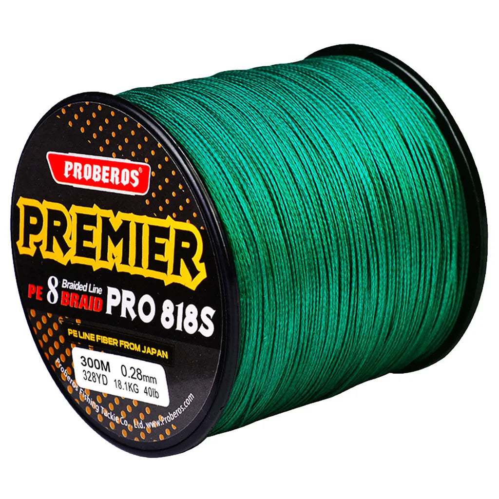 8-Strand 300m PE Braided Fishing Line – Saltwater & Rock Braided Fishing Line Oasis Select Green