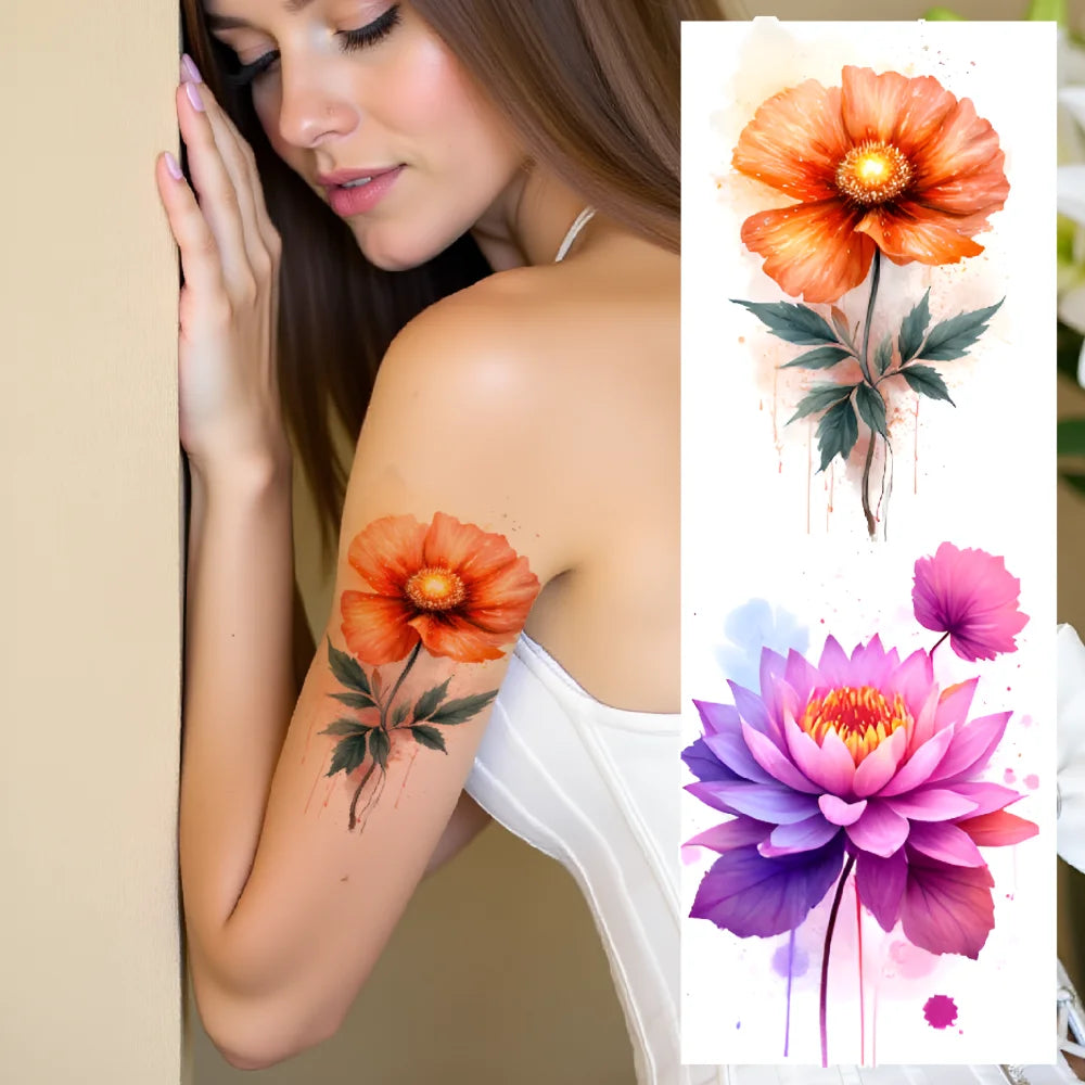 12-Piece Watercolor Dinosaur Temporary Tattoo Stickers