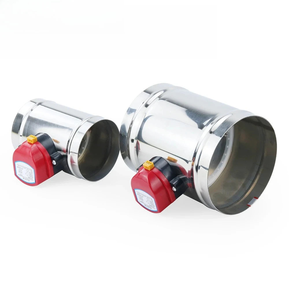 Air Damper Check Valve 100/125/150/200mm Stainless Steel 201 AC 220V DC12V DC 24V Electric Air Valve Motorized for Pipe 4" 5" 6" Oasis Select